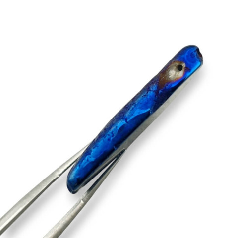 Titanium agate slice with hole 35x24 mm no 214 Titanium agate slice with hole 35x24 mm no 214