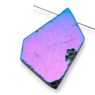 Titanium agate slice with hole 35x25 mm No 264