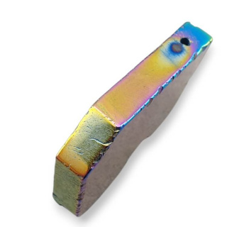Titanium agate slice with hole 35x25 mm No 264