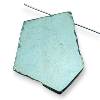 Titanium agate slice with hole 35x29 mm no 68