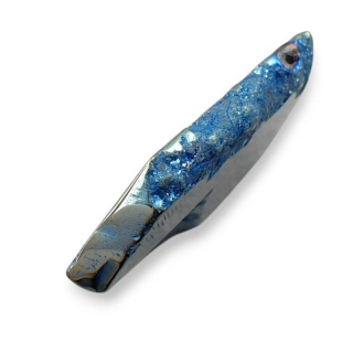 Titanium agate slice with hole 35x29 mm no 68