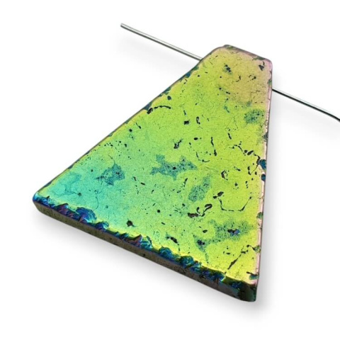 Titanium agate slice with hole 35x32 mm no 296 Titanium agate slice with hole 35x32 mm no 296