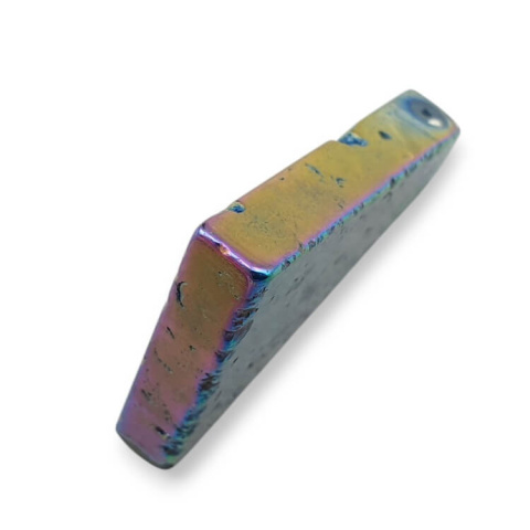 Titanium agate slice with hole 35x32 mm no 296 Titanium agate slice with hole 35x32 mm no 296