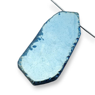 Titanium agate slice with hole 36x17 mm no 81