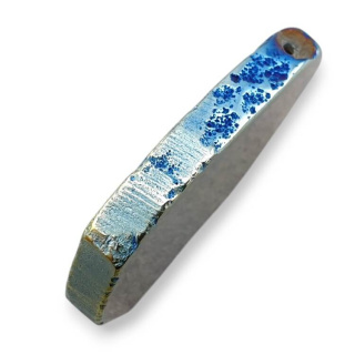Titanium agate slice with hole 36x23 mm no 69