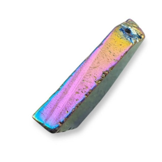 Titanium agate slice with hole 36x24 mm no 259
