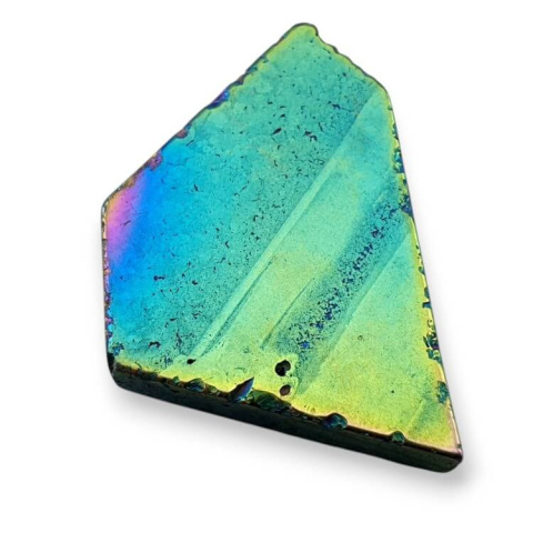 Titanium agate slice with hole 36x24 mm no 259 Titanium agate slice with hole 36x24 mm no 259