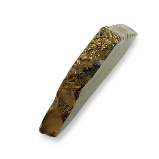 Titanium agate slice with hole 36x24 mm no 58
