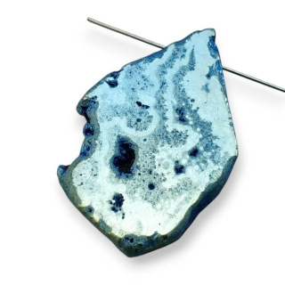 Agate titanium slice with hole 36x26 mm no 118