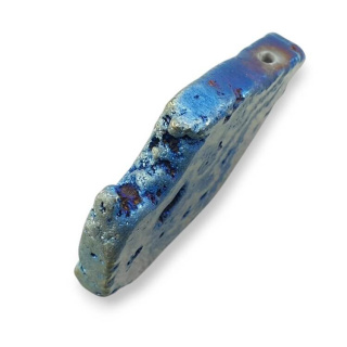 Agate titanium slice with hole 36x26 mm no 118