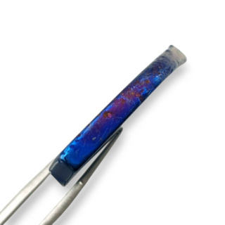 Titanium agate slice with hole 36x26 mm no 209