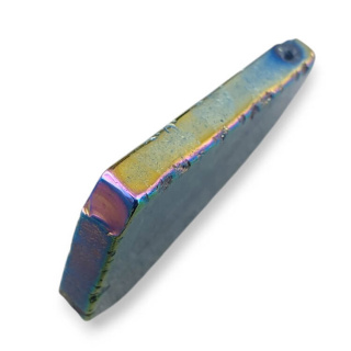 Titanium agate slice with hole 36x27 mm no 253