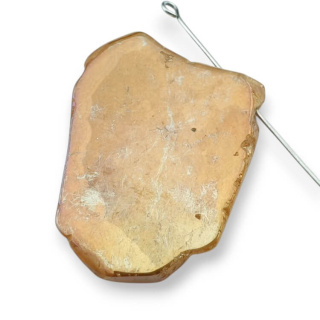 Titanium agate slice with hole 36x27 mm no 324