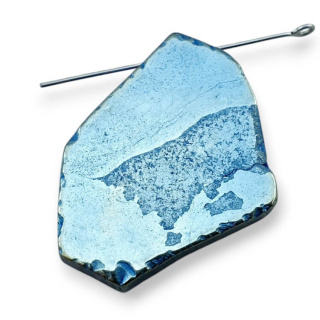 Agate titanium slice with hole 36x27 mm no 97