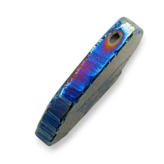 Agate titanium slice with hole 36x27 mm no 97