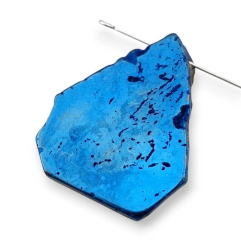 Titanium agate slice with hole 36x29 mm no 229 Titanium agate slice with hole 36x29 mm no 229