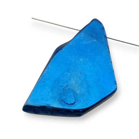 Titanium agate slice with hole 37x23 mm no 225 Titanium agate slice with hole 37x23 mm no 225