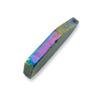 Agat tytanowy plaster z dziurką 37x23 mm nr 248