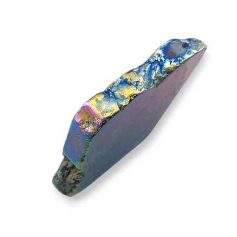 Titanium agate slice with hole 37x23 mm no 267 Titanium agate slice with hole 37x23 mm no 267
