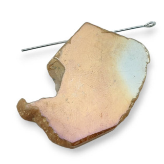 Agat tytanowy plaster z dziurką 37x27 mm nr 323
