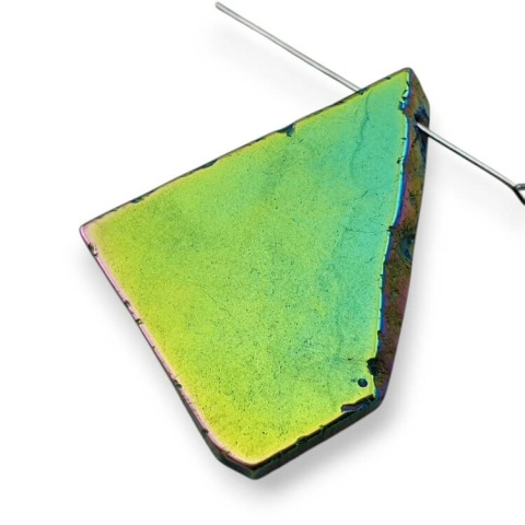 Agate titanium slice with hole 37x28 mm no. 241 Agate titanium slice with hole 37x28 mm no. 241