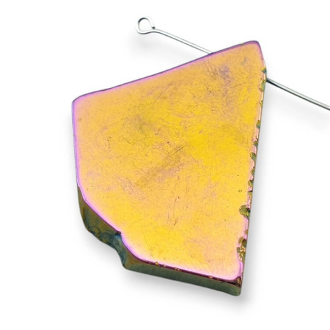 Titanium agate slice with hole 37x28 mm no 283 Titanium agate slice with hole 37x28 mm no 283
