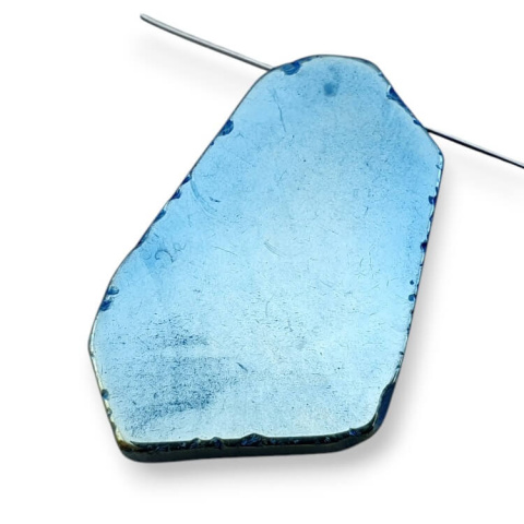 Titanium agate slice with hole 38x24 mm no 62 Titanium agate slice with hole 38x24 mm no 62