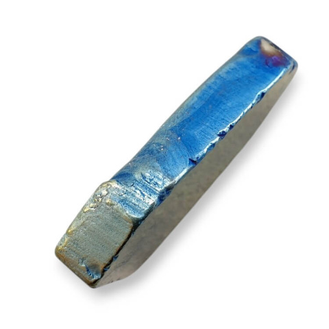 Titanium agate slice with hole 38x24 mm no 62 Titanium agate slice with hole 38x24 mm no 62