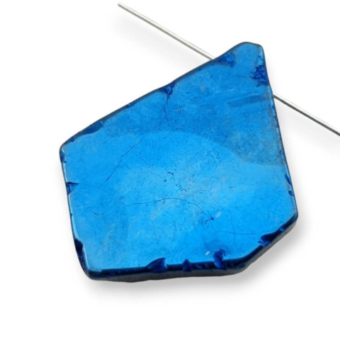Titanium agate slice with hole 38x26 mm no 219 Titanium agate slice with hole 38x26 mm no 219