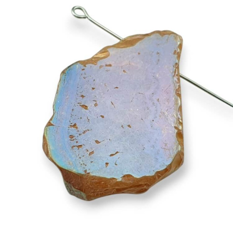 Titanium agate slice with hole 38x26 mm no 330 Titanium agate slice with hole 38x26 mm no 330