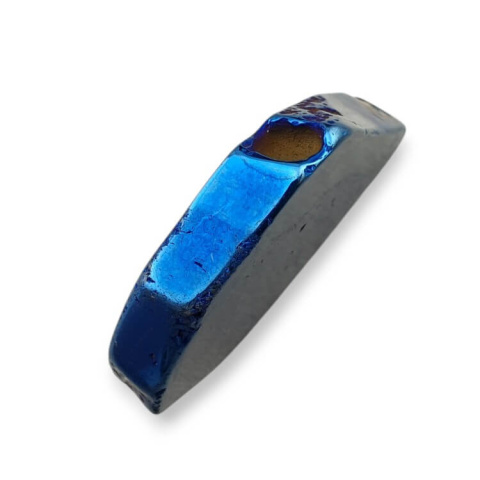 Titanium agate slice with hole 38x27 mm no 211 Titanium agate slice with hole 38x27 mm no 211