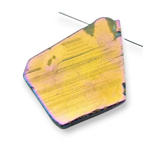 Titanium agate slice with hole 38x29 mm no 287 Titanium agate slice with hole 38x29 mm no 287