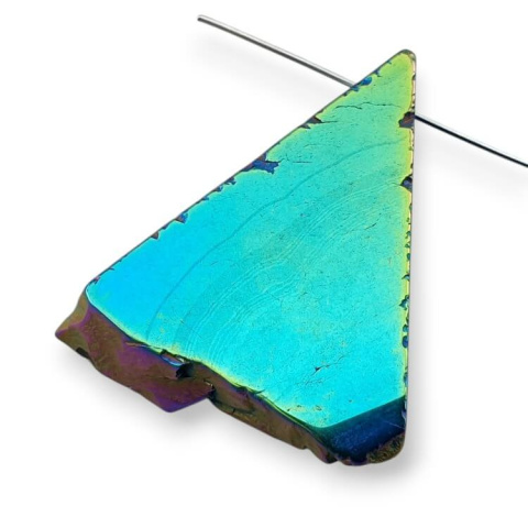 Titanium agate slice with hole 38x30 mm no 281 Titanium agate slice with hole 38x30 mm no 281