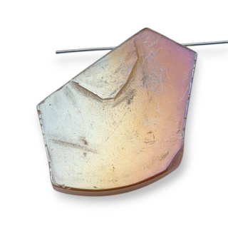 Agat tytanowy plaster z dziurką 39x27 mm nr 306