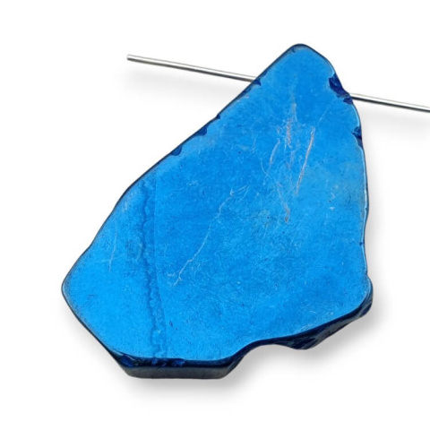 Titanium agate slice with hole 39x28 mm no 215 Titanium agate slice with hole 39x28 mm no 215