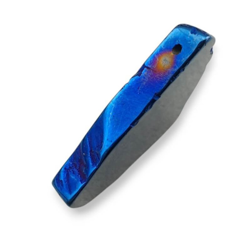 Titanium agate slice with hole 39x28 mm no 215 Titanium agate slice with hole 39x28 mm no 215