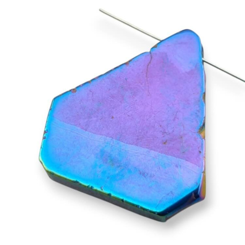 Titanium agate slice with hole 39x32 mm no 277 Titanium agate slice with hole 39x32 mm no 277