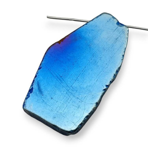 Agate titanium slice with hole 40x22 mm no 79 Agate titanium slice with hole 40x22 mm no 79
