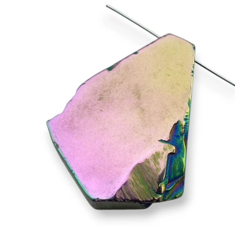 Titanium agate slice with hole 41x29 mm no. 249 Titanium agate slice with hole 41x29 mm no. 249