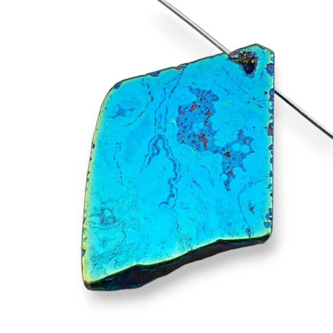 Agate titanium slice with hole 42x24 mm no 285 Agate titanium slice with hole 42x24 mm no 285