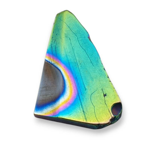 Agate titanium slice with hole 42x27 mm no 243 Agate titanium slice with hole 42x27 mm no 243