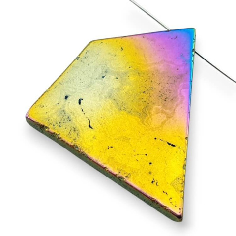 Agate titanium slice with hole 42x34 mm no 302 Agate titanium slice with hole 42x34 mm no 302