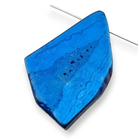 Agate titanium slice with hole 43x27 mm no 213 Agate titanium slice with hole 43x27 mm no 213