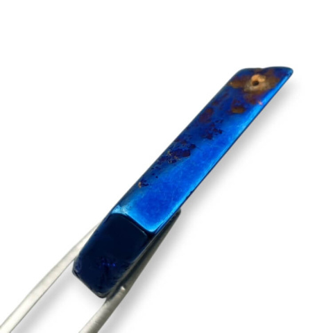 Agate titanium slice with hole 43x27 mm no 213 Agate titanium slice with hole 43x27 mm no 213