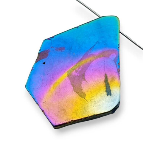 Titanium agate slice with hole 43x31 mm no 288 Titanium agate slice with hole 43x31 mm no 288