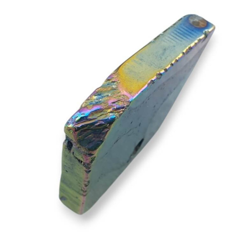 Titanium agate slice with hole 45x34 mm no 301 Titanium agate slice with hole 45x34 mm no 301