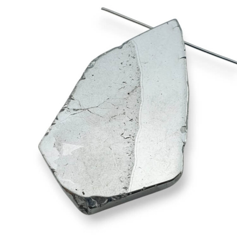 Titanium agate slice with hole 48x30 mm no 132 Titanium agate slice with hole 48x30 mm no 132