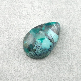 Turkus tybetański kaboszon 12x8 mm nr 212