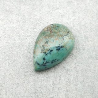 Turkus tybetański kaboszon 12x8 mm nr 214