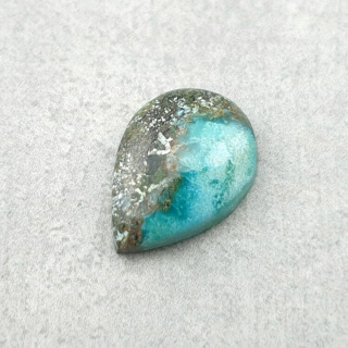 Turkus tybetański kaboszon 14x10 mm nr 220